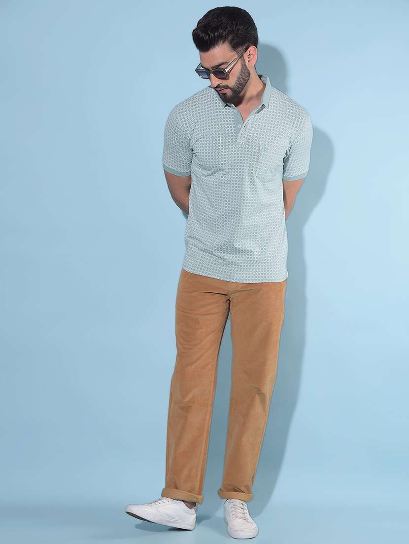 men solid mid rise chinos - 21247834 -  Standard Image - 5