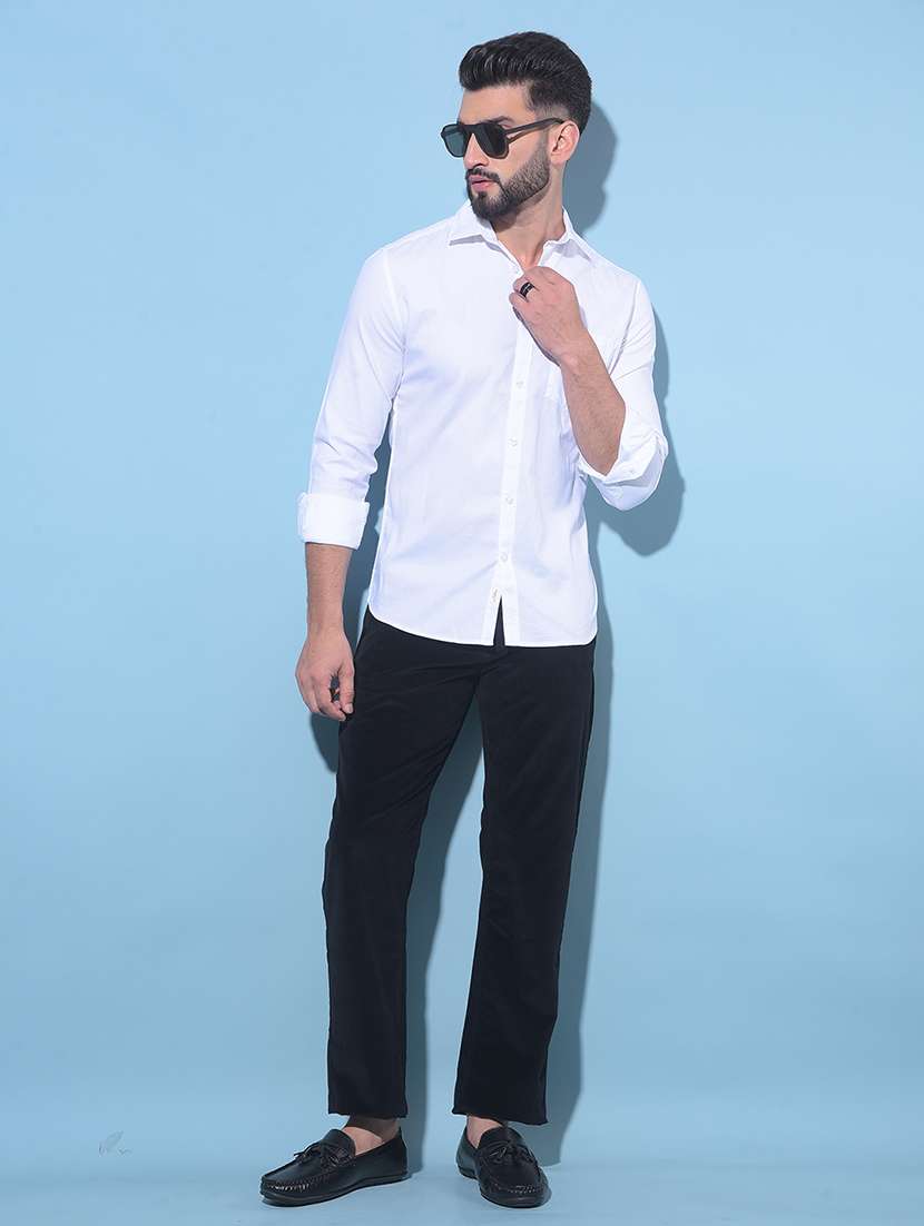 men solid mid rise trouser - 21247853 -  Standard Image - 5