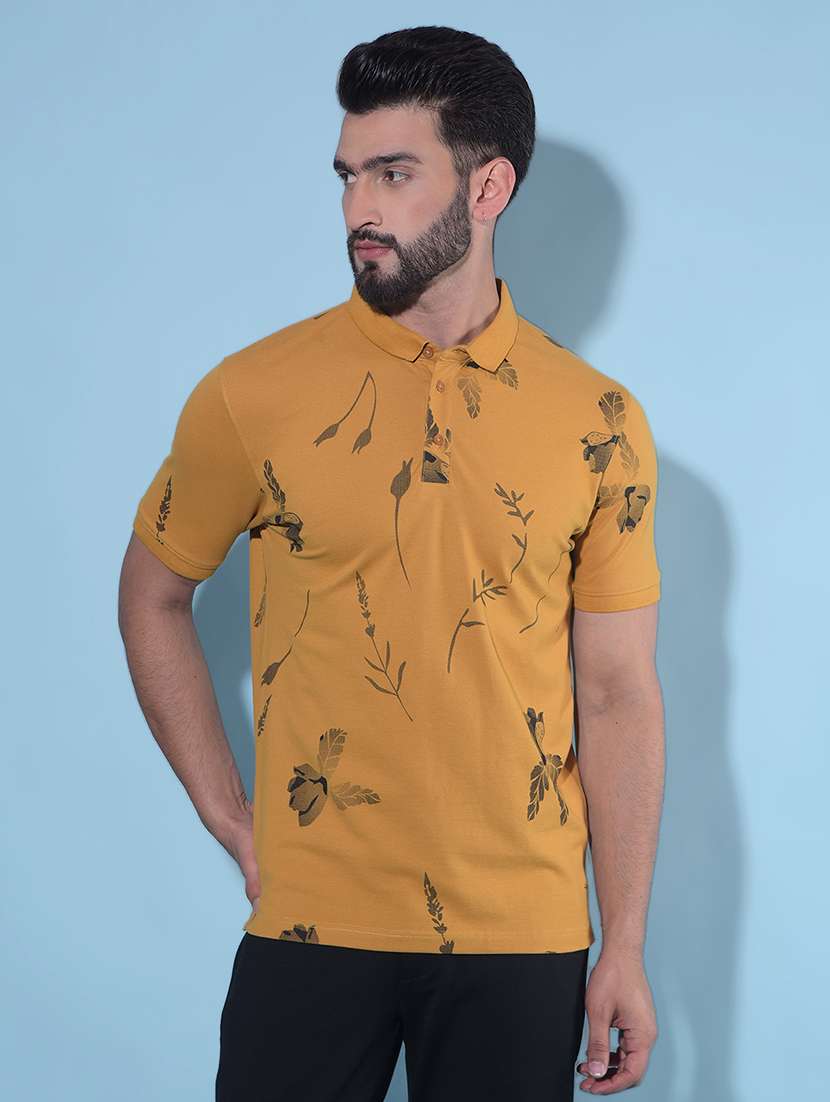 men all over printed polo t-shirt