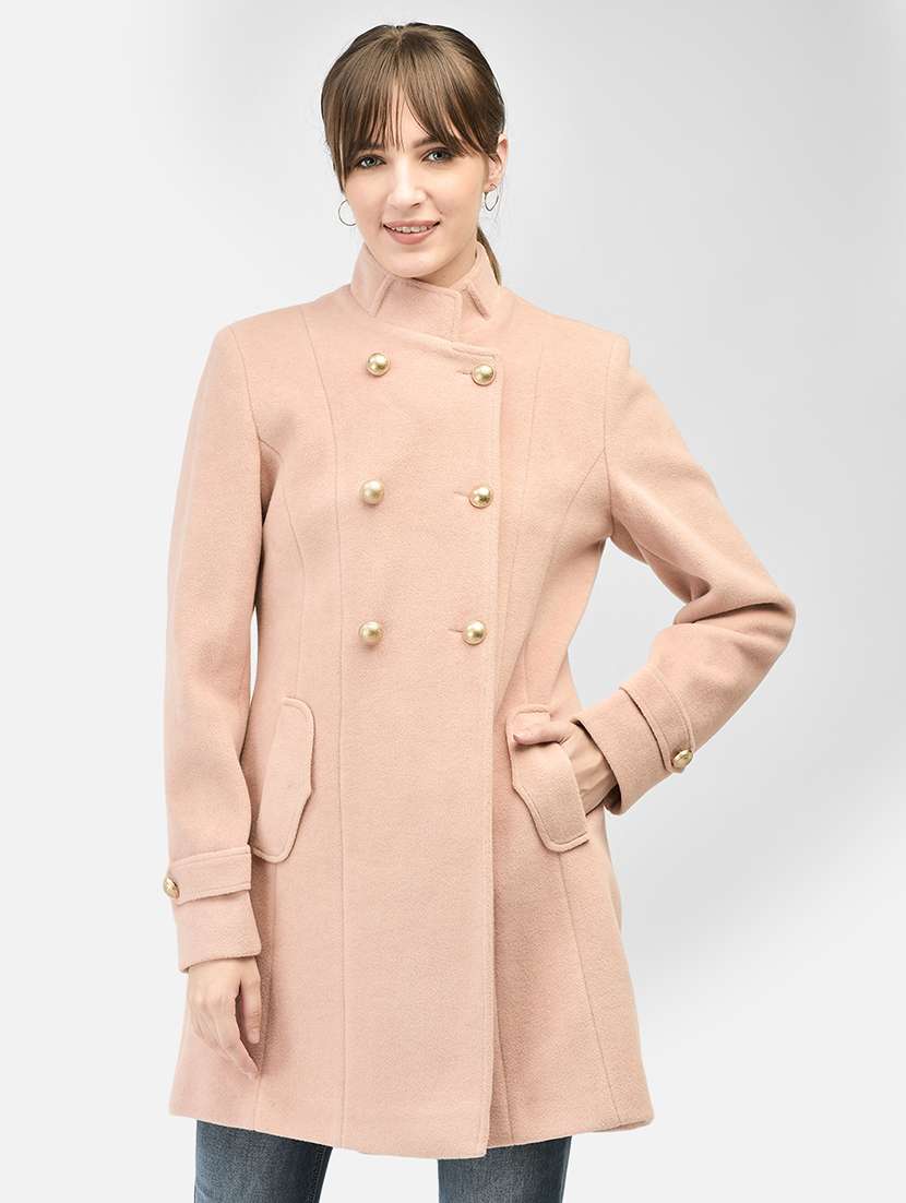 women full sleeve solid trench coat - 21247967 -  Zoom Image - 0