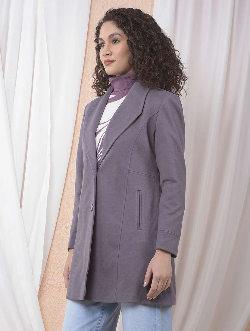 Women Full Sleeve Solid Trench Coat - 21247973 -  Standard Image - 3