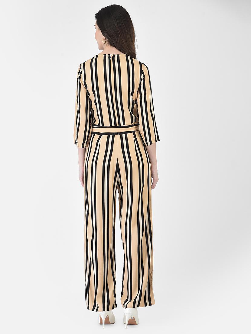 orange viscose full leg jumpsuit - 21248004 - Standard Image - 3