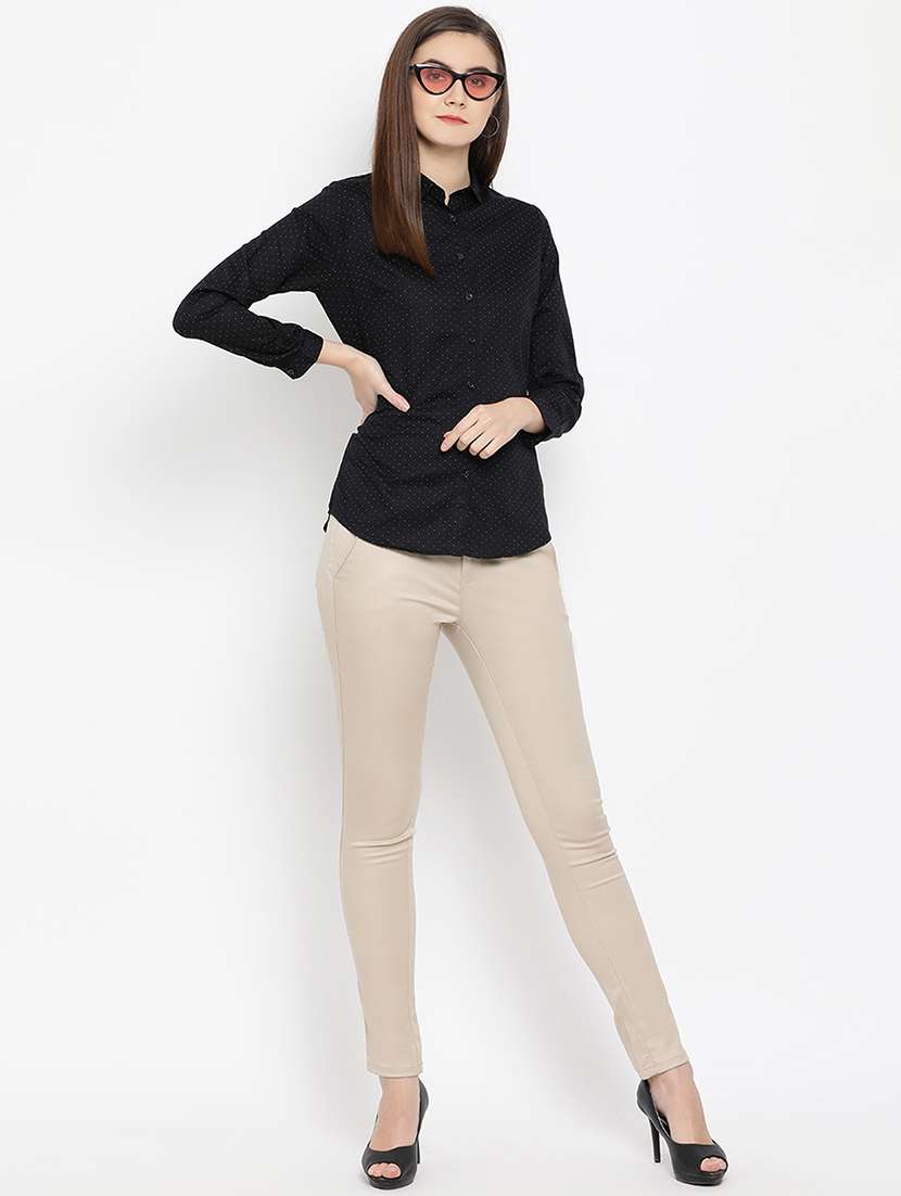 black cotton regular shirt - 21248028 -  Standard Image - 3