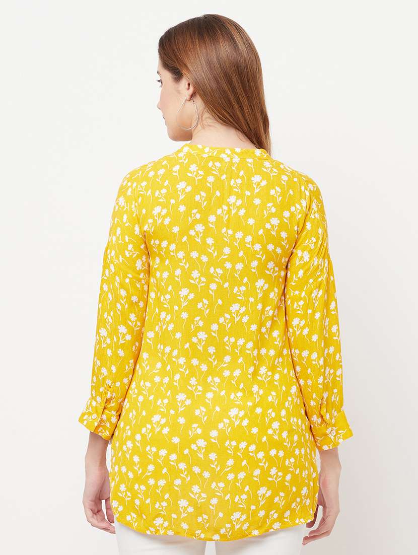yellow viscose regular shirt - 21248032 -  Standard Image - 3