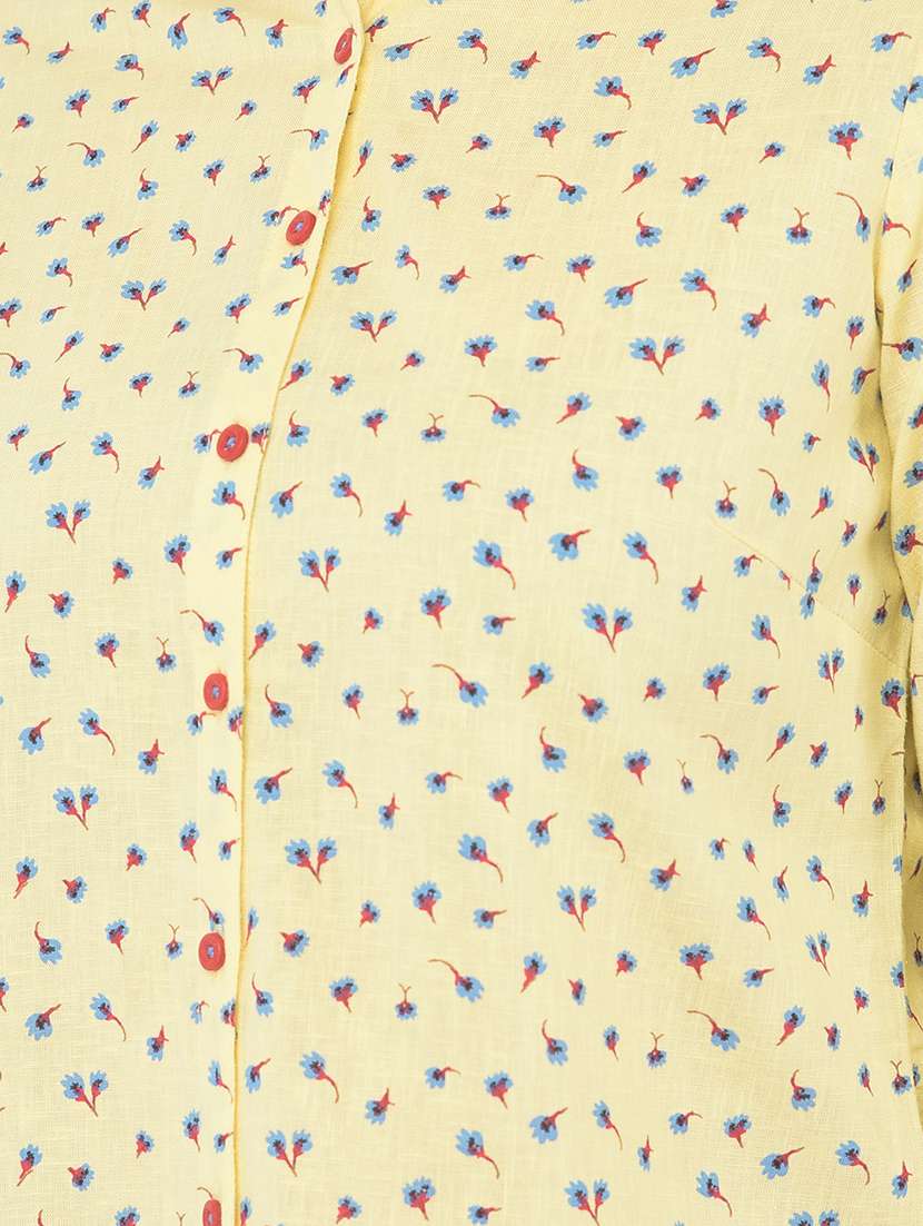 women yellow floral printed shirt - 21248041 -  Standard Image - 5