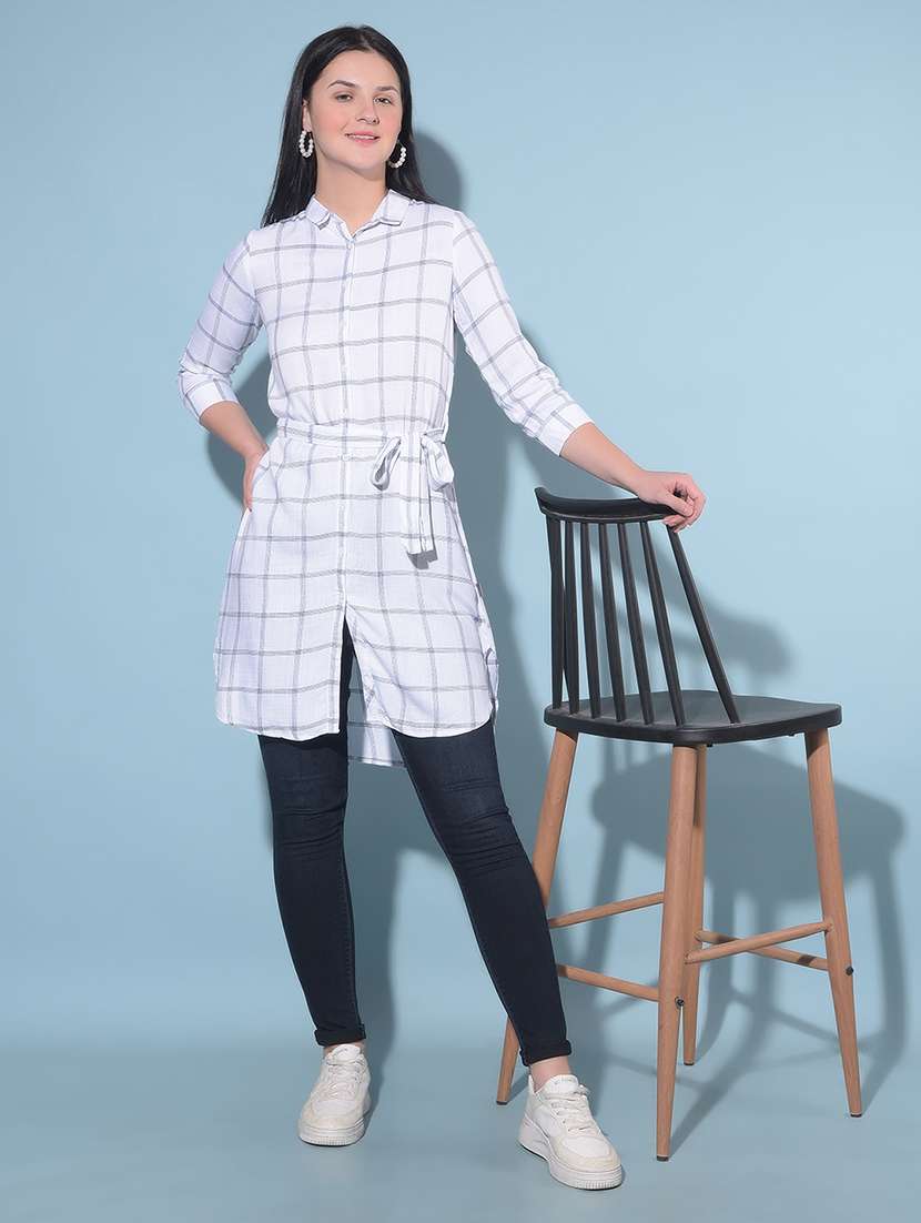 white viscose regular tunic - 21248109 - Standard Image - 3