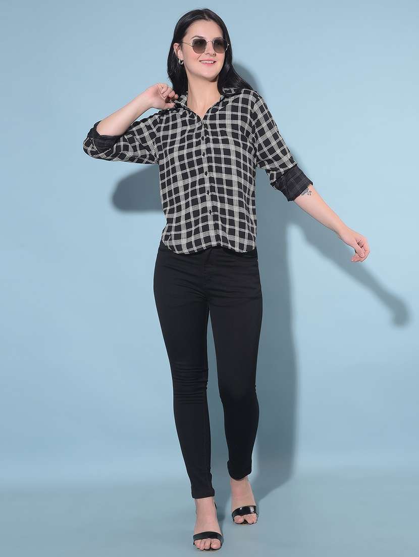 black viscose regular shirt - 21248116 -  Standard Image - 3