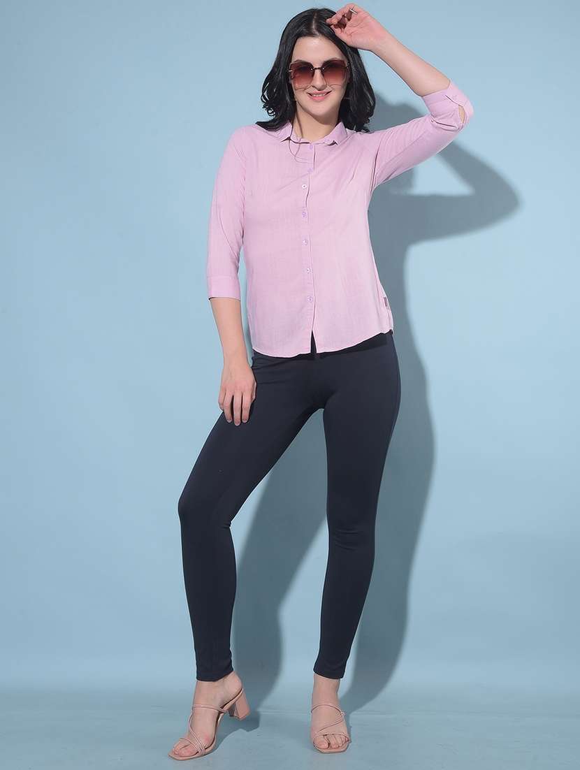 pink viscose regular shirt - 21248117 -  Standard Image - 3