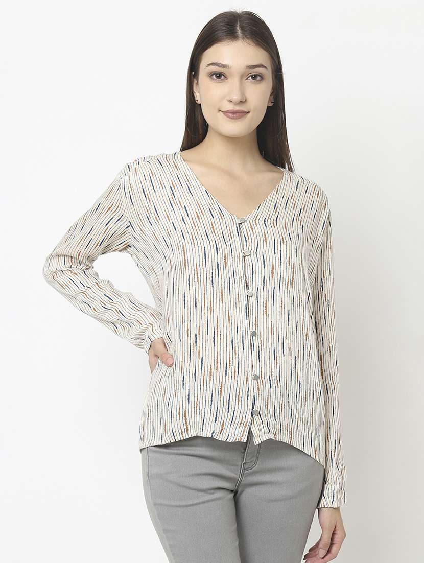 women printed long sleeves top