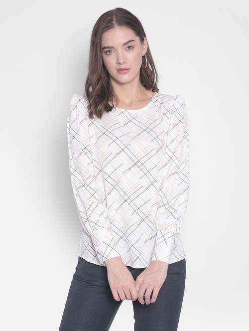 white viscose regular top - 21248173 - Standard Image - 0