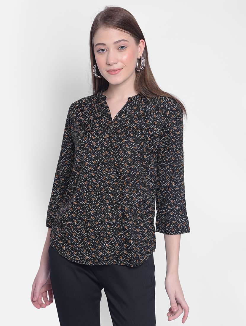 black viscose regular top