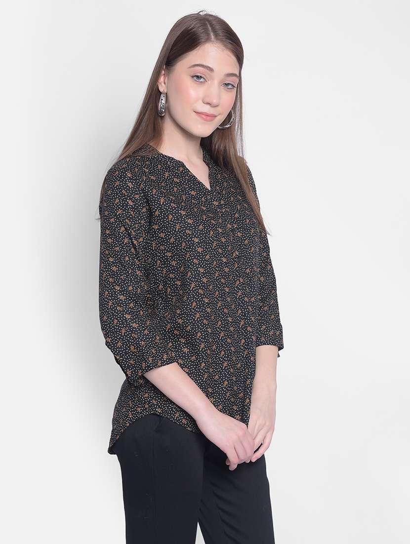 black viscose regular top - 21248177 -  Standard Image - 3