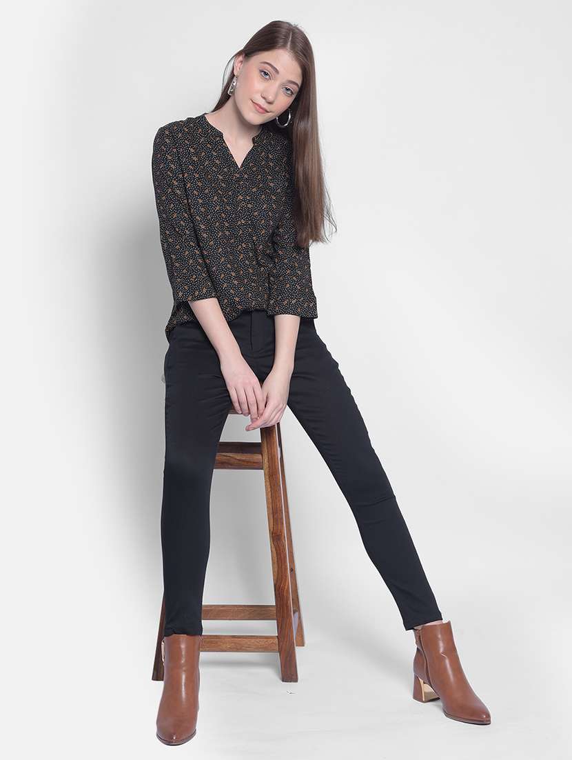 black viscose regular top - 21248177 -  Standard Image - 5