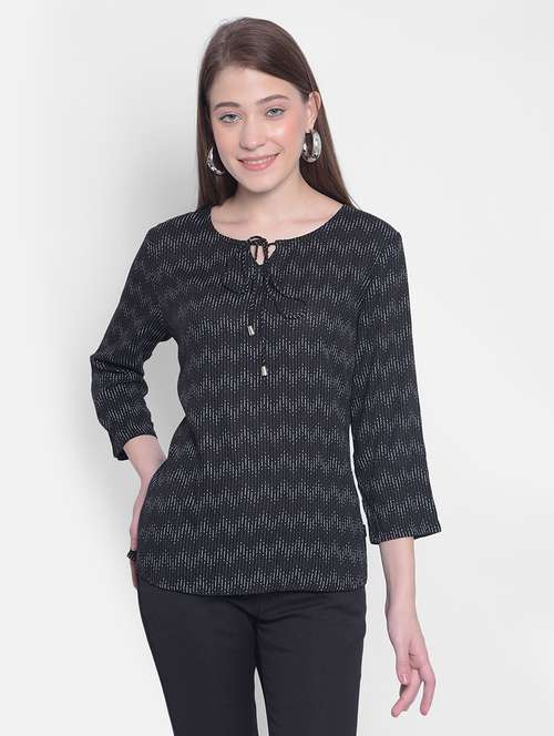 black viscose regular top - 21248178 - Standard Image - 0