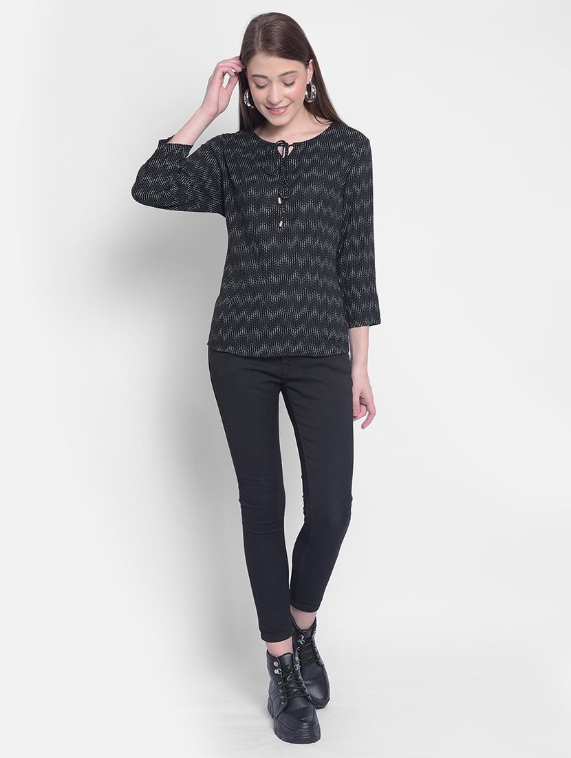 black viscose regular top - 21248178 - Standard Image - 5