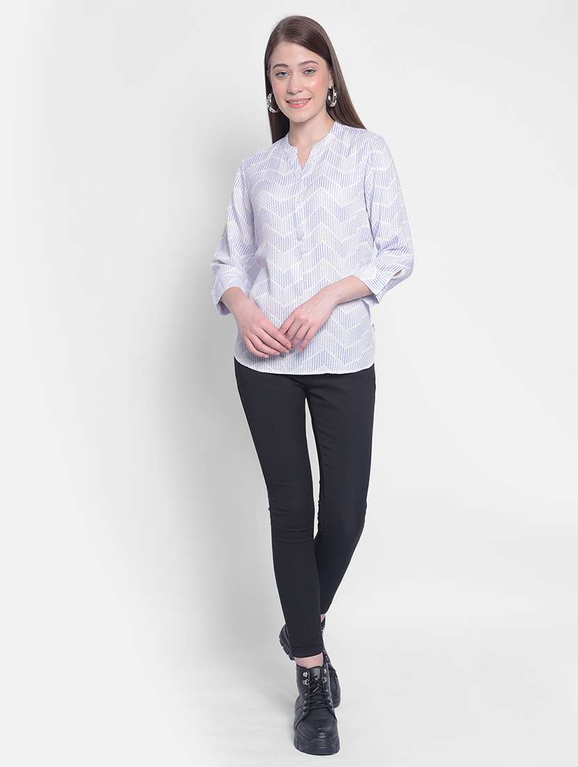 white viscose regular top - 21248180 -  Standard Image - 5