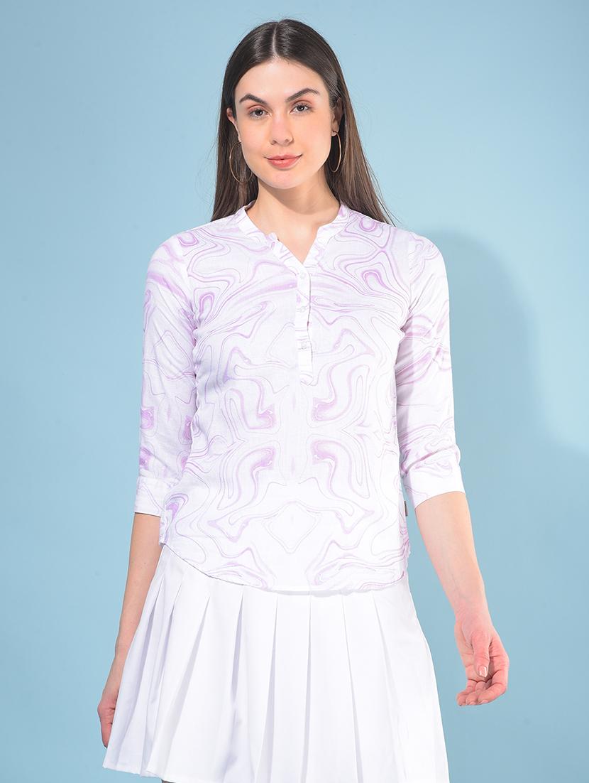 women printed high low top - 21248189 - Zoom Image - 0