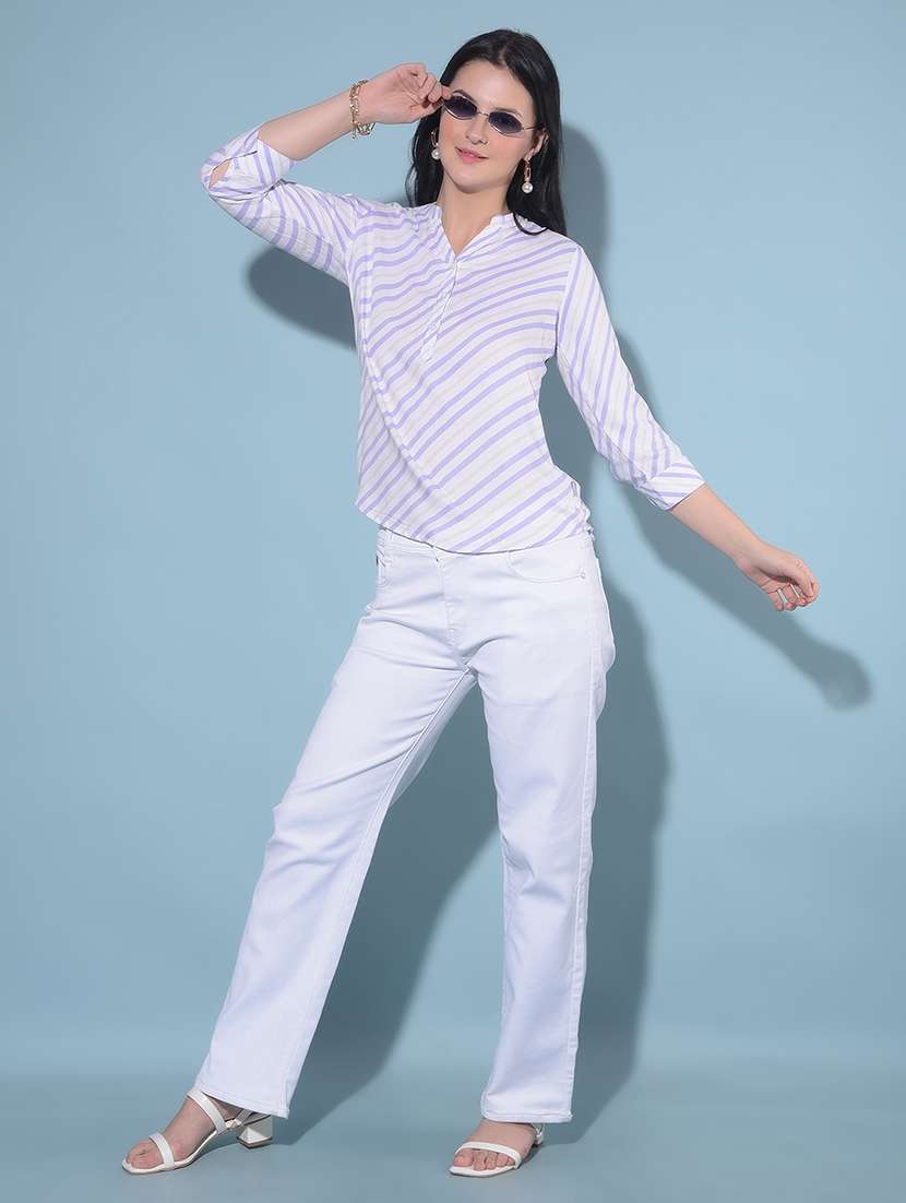 women printed high low top - 21248190 - Standard Image - 3