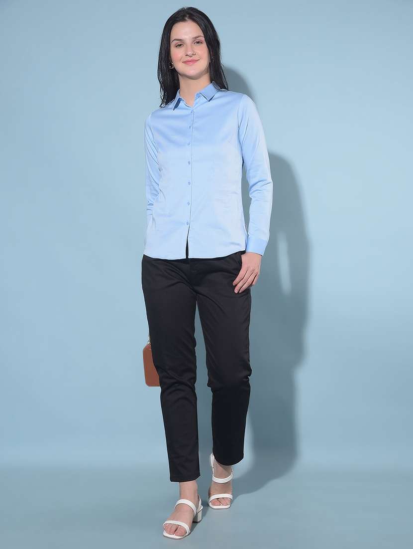 black polyester chinos trouser - 21248262 -  Standard Image - 3