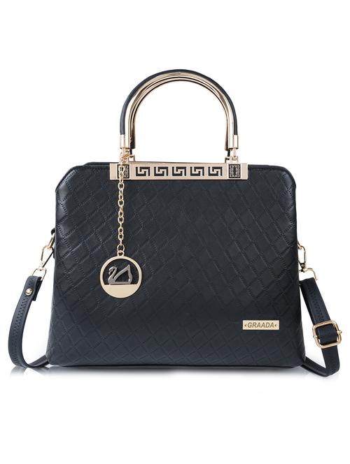 black leatherette (pu) handbag - 21248598 - Standard Image - 0