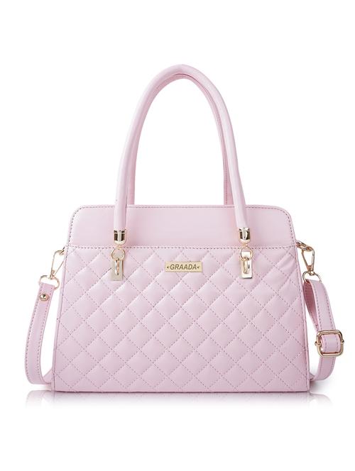 pink leatherette handbag - 21248604 - Standard Image - 0