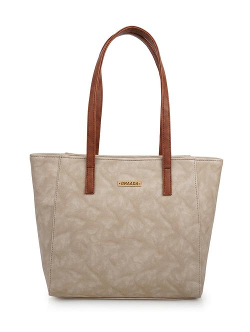 cream leatherette (pu) handbag - 21248624 - Standard Image - 0