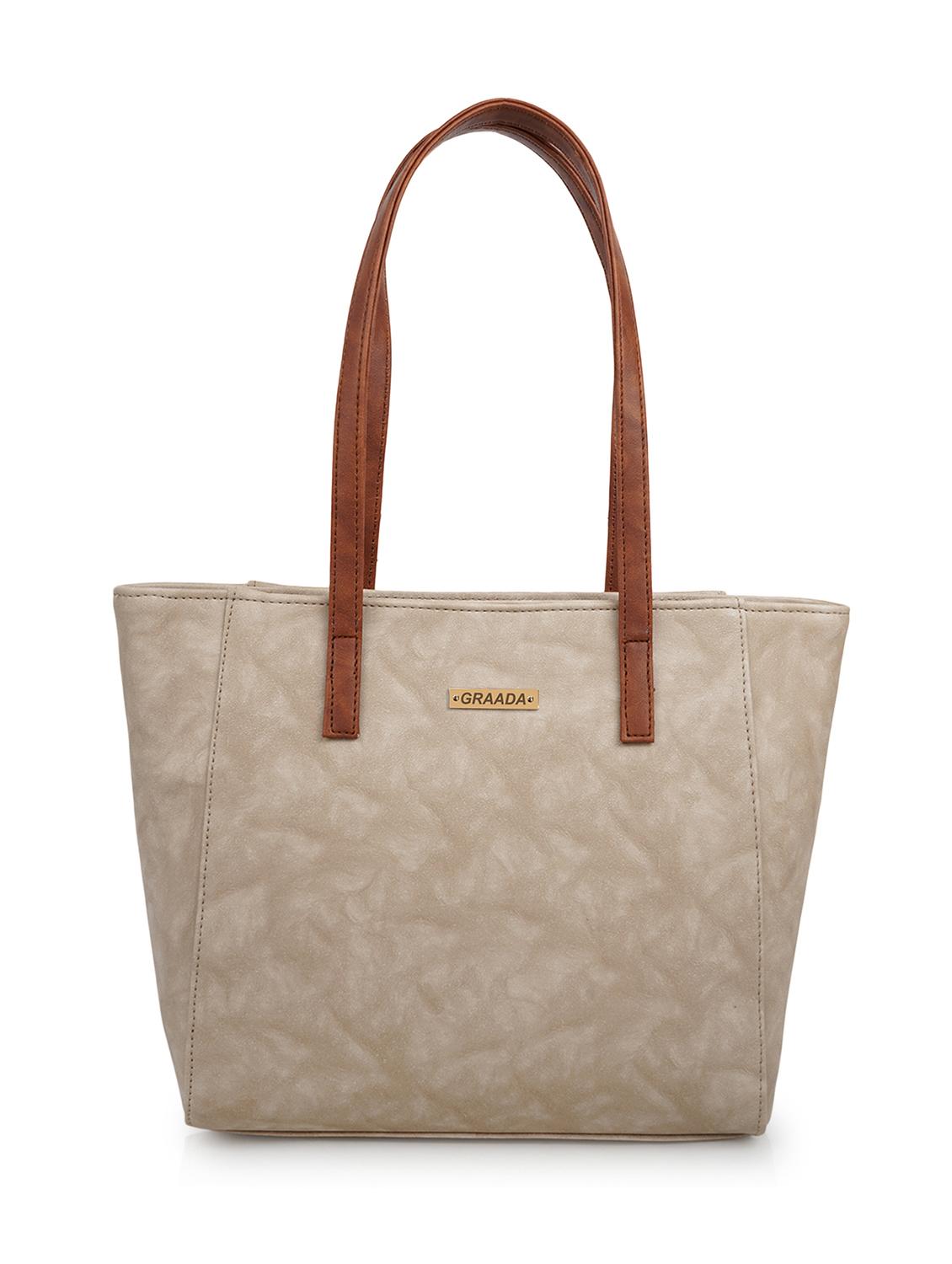 cream leatherette (pu) handbag - 21248624 - Zoom Image - 0