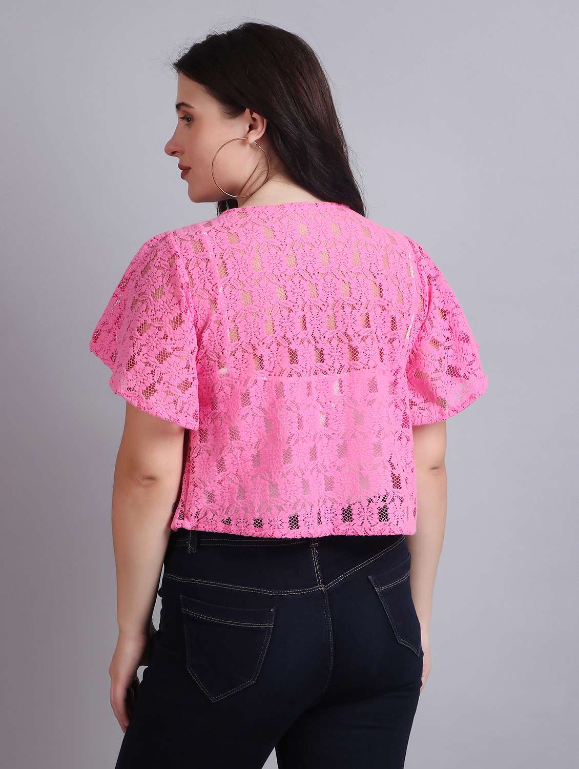pink lace regular shrug - 21249214 -  Standard Image - 3