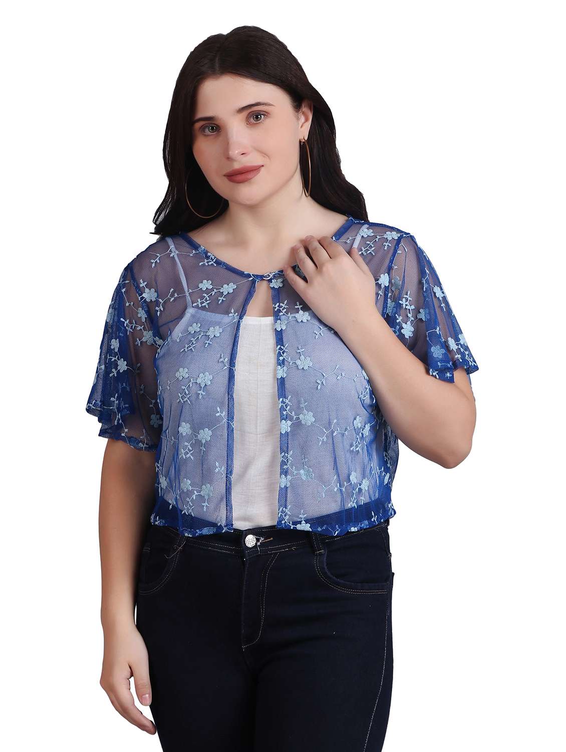blue lace regular shrug