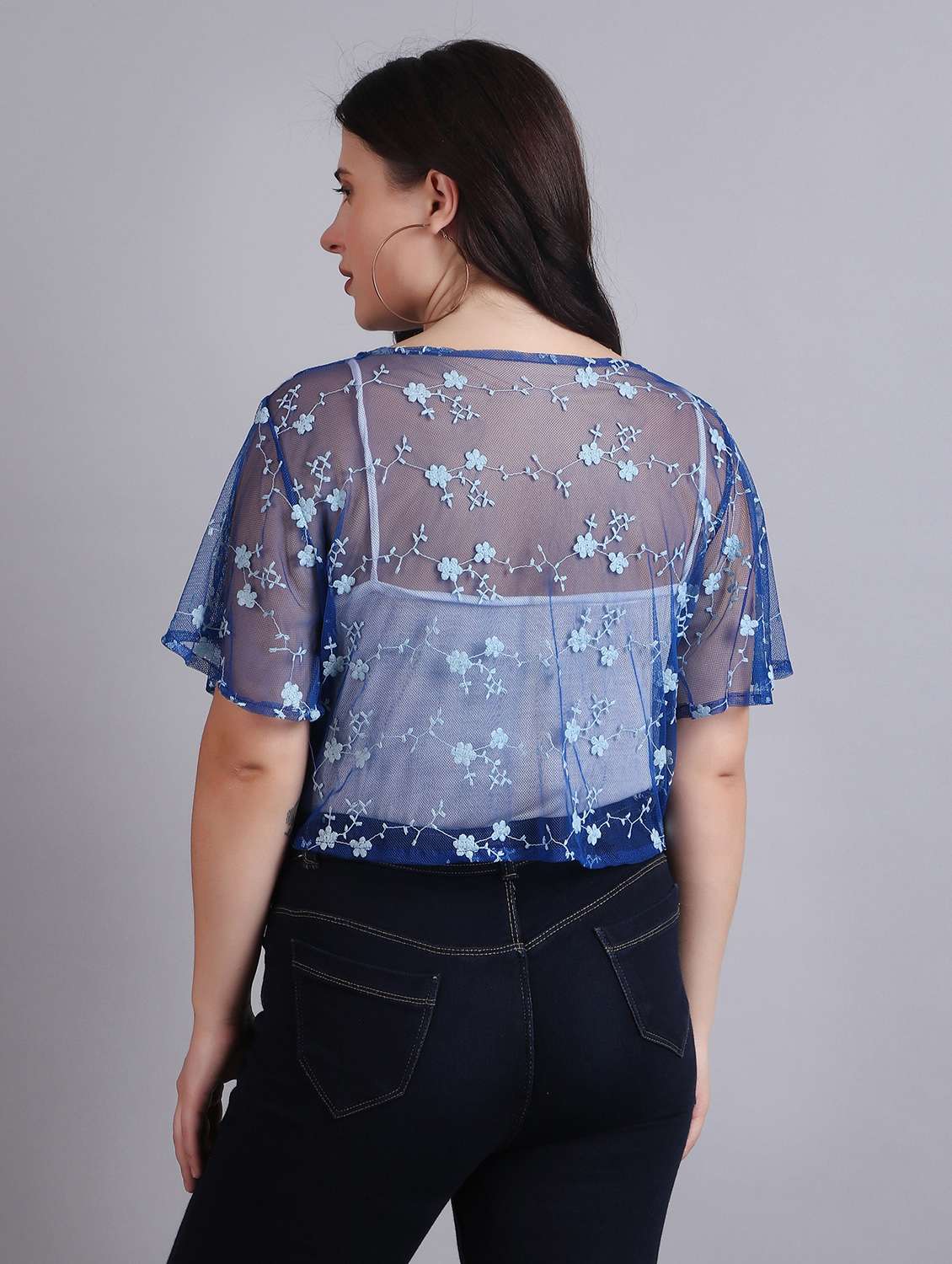 blue lace regular shrug - 21249215 -  Standard Image - 3