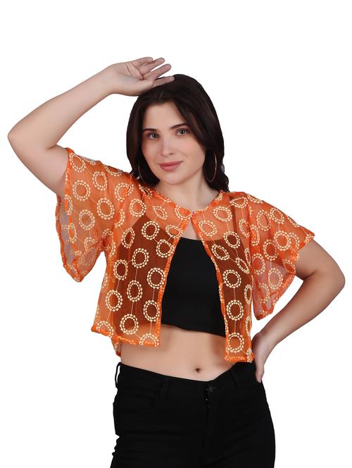 orange lace regular shrug - 21249224 - Standard Image - 0