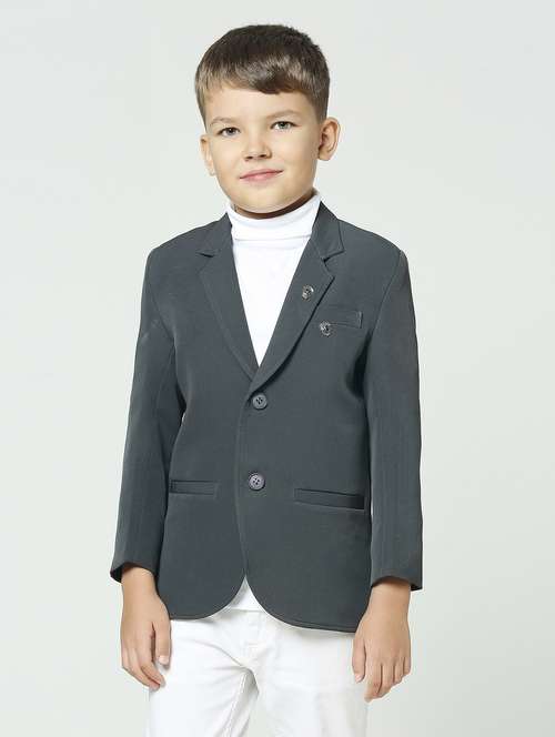boys long sleeve solid blazer - 21249465 -  Standard Image - 0