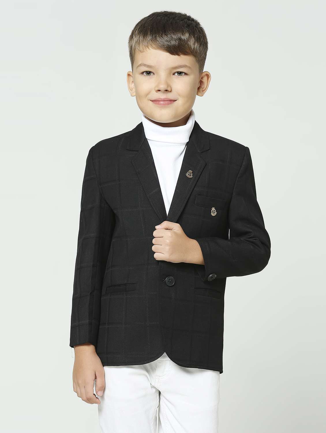 boys long sleeve solid blazer
