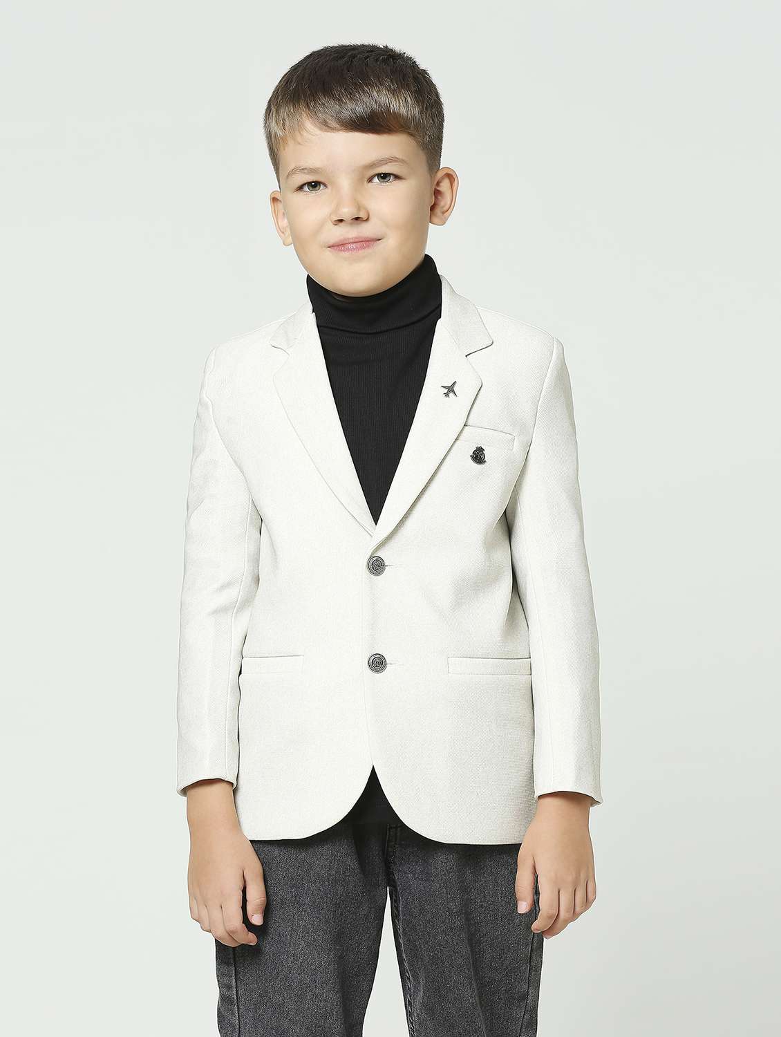 boys long sleeve solid blazer