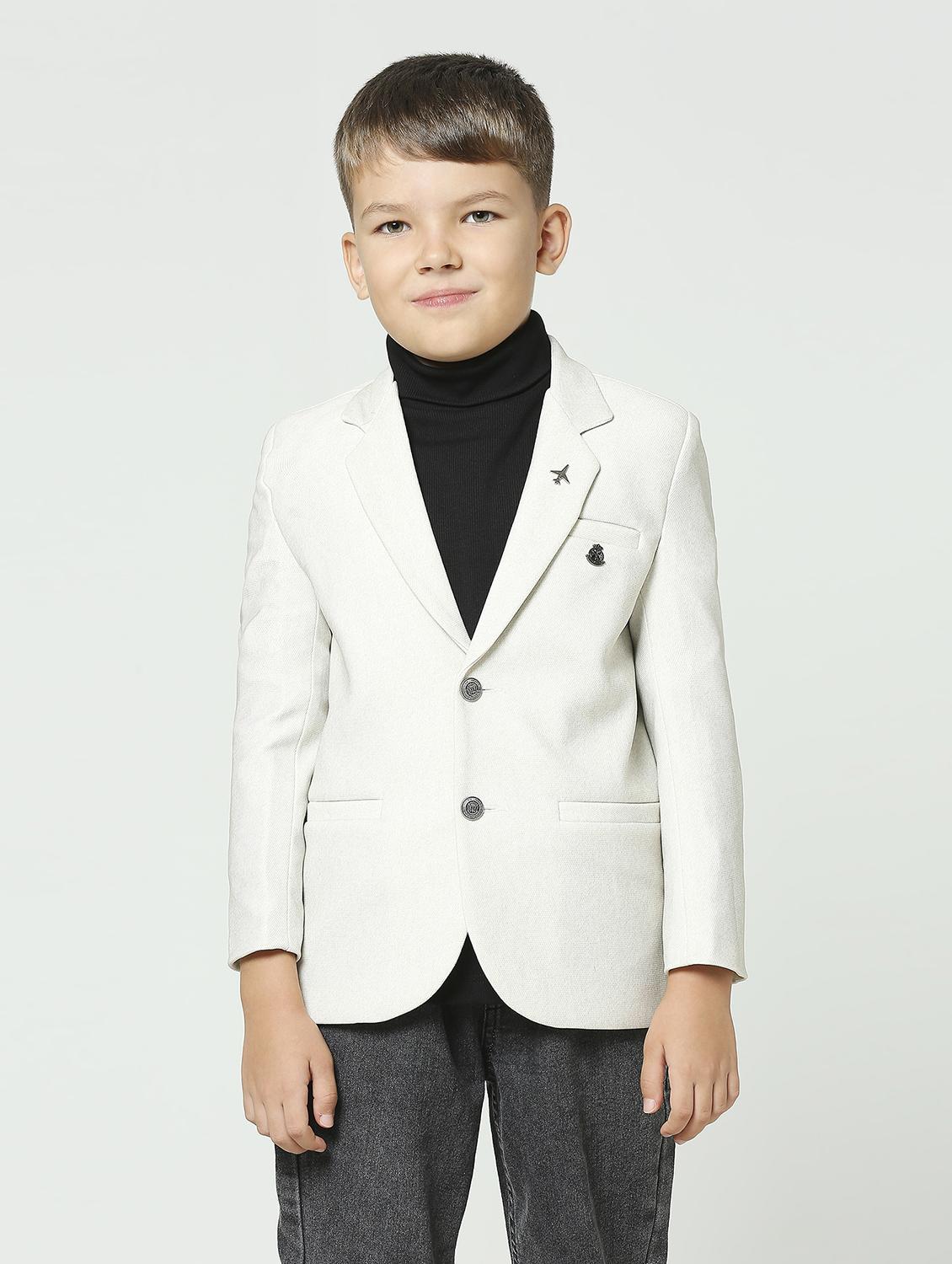 boys long sleeve solid blazer
