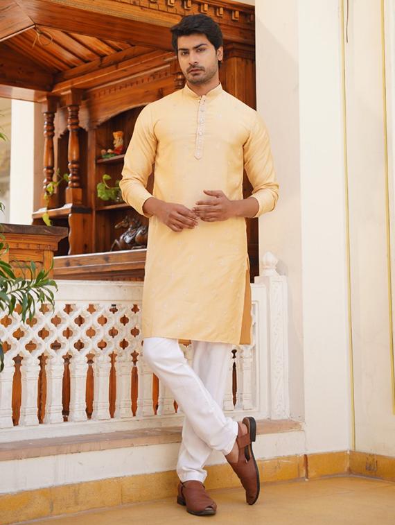 men long sleeve printed long kurta - 21251821 - Zoom Image - 0