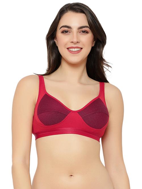 red cotton blend regular bra - 21252293 - Standard Image - 0