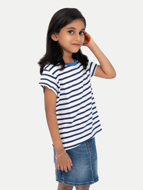 girl striped short sleeves regular tee - 21252361 - Standard Image - 0