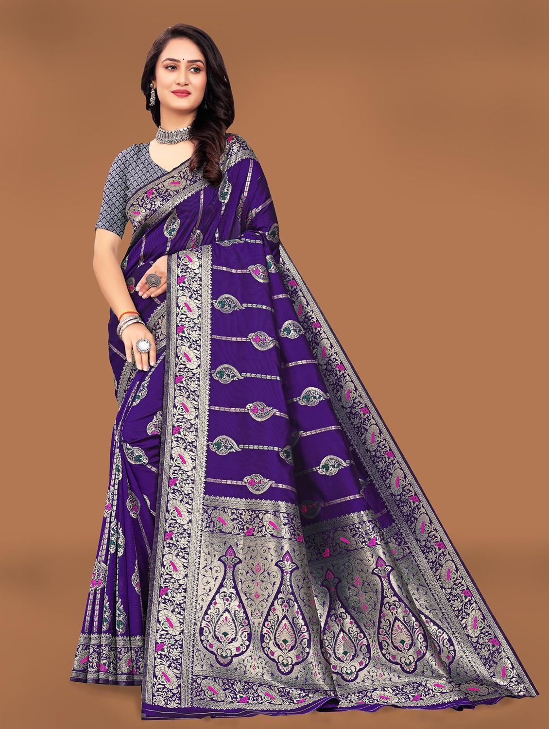 women zari work banarasi saree - 21252636 - Zoom Image - 0