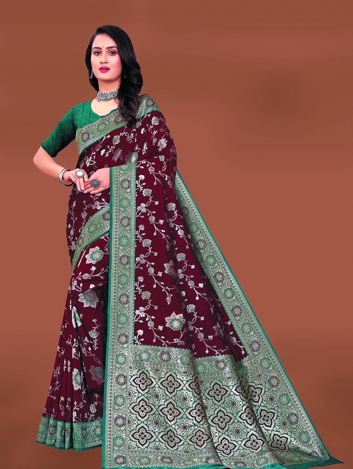 women zari work banarasi saree - 21252660 - Zoom Image - 0
