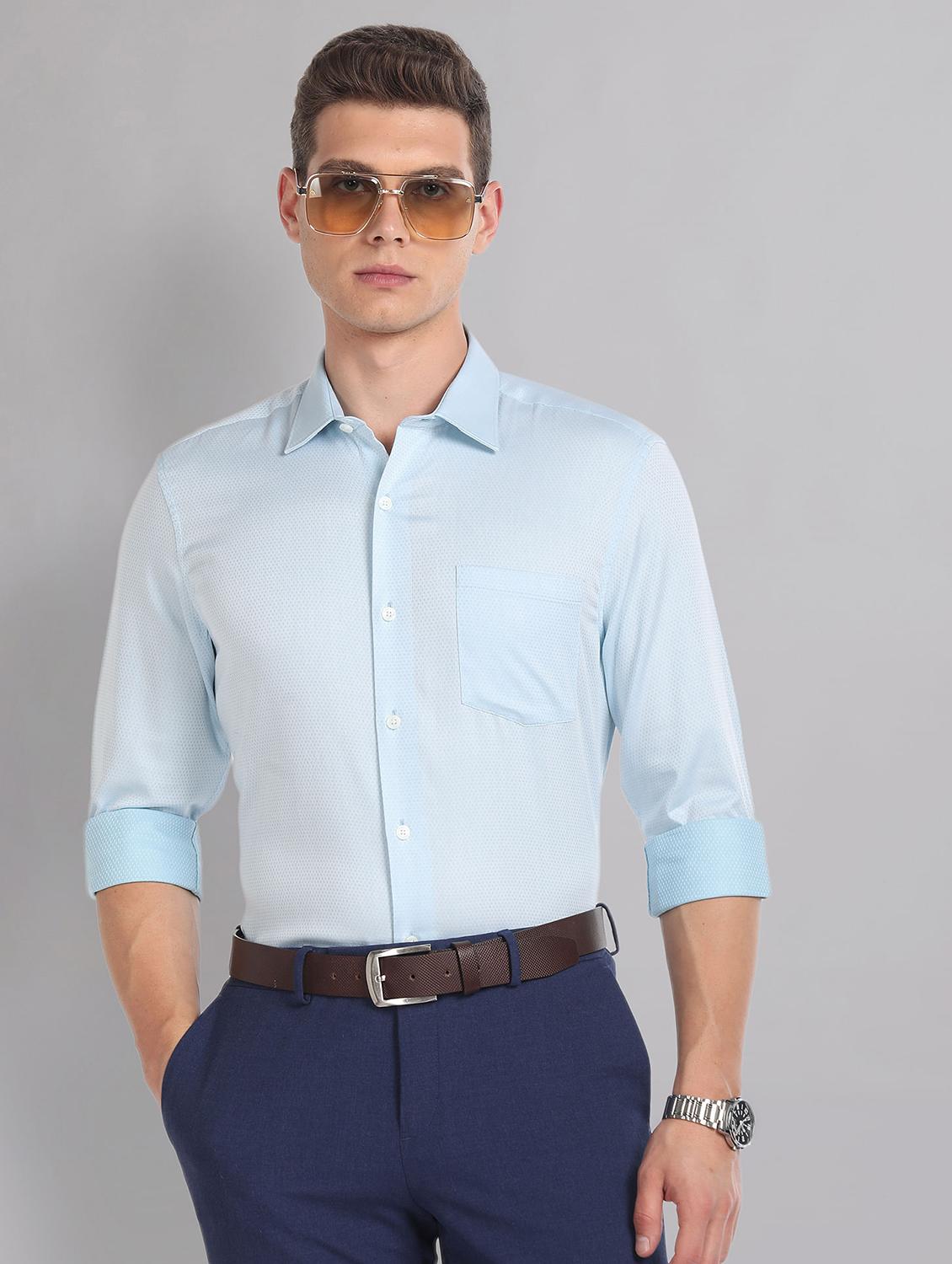 light blue cotton formal shirt