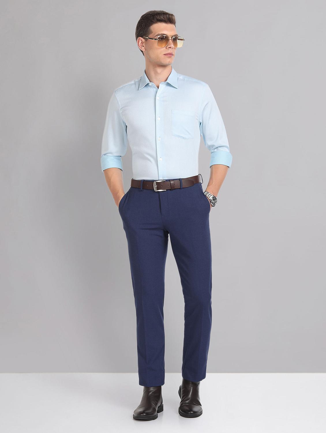 light blue cotton formal shirt - 21252765 - Standard Image - 3