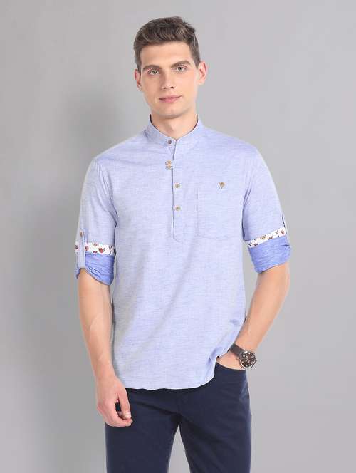 light blue cotton casual shirt - 21252772 -  Standard Image - 0