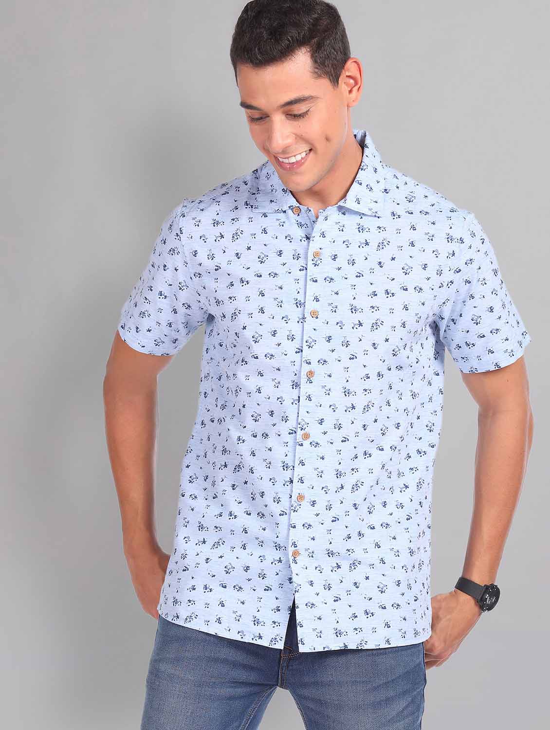 men short sleeved casual shirt - 21252788 -  Zoom Image - 0