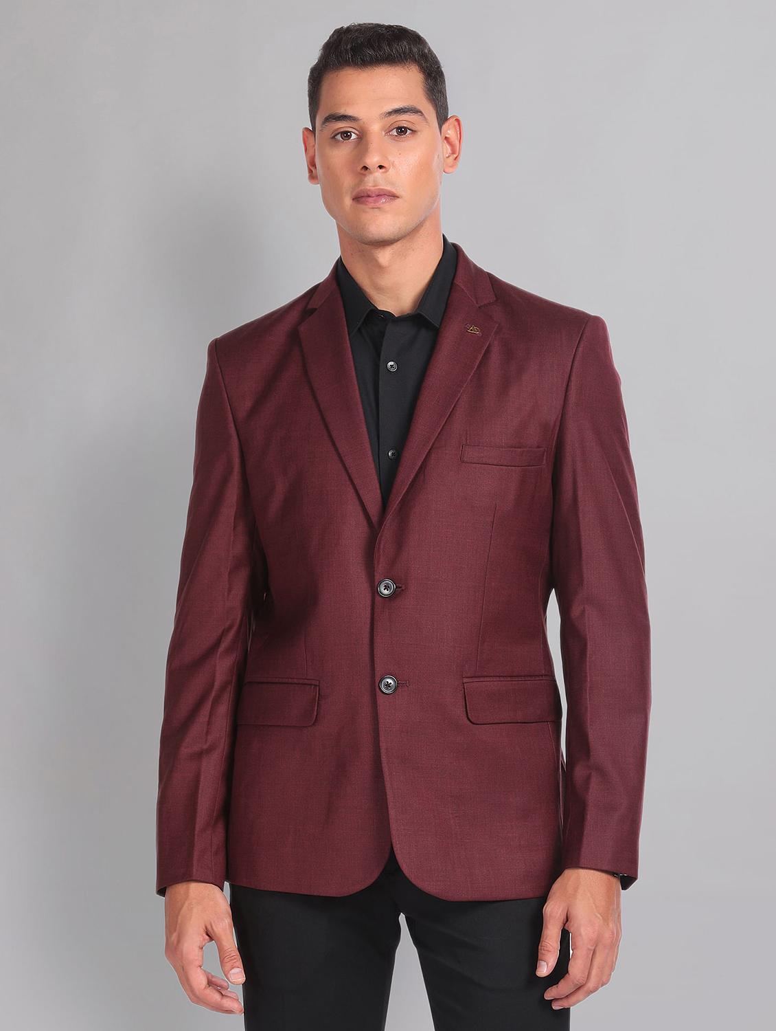 red polyester single breasted formal blazer - 21252805 - Zoom Image - 0