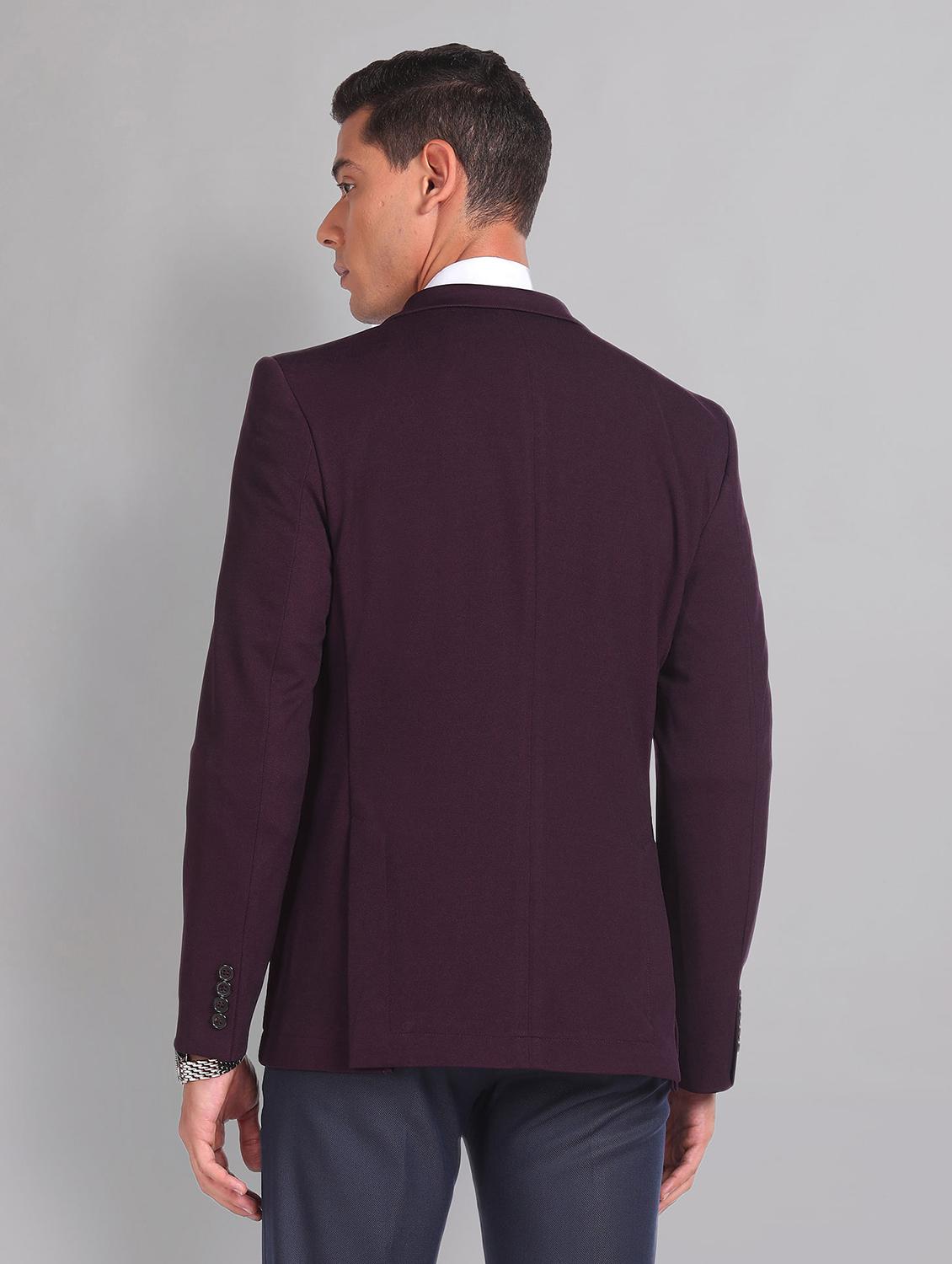 men solid single breasted formal blazer - 21252810 - Standard Image - 3