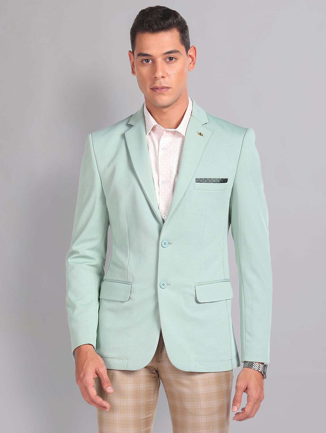 men solid  single breasted formal blazer