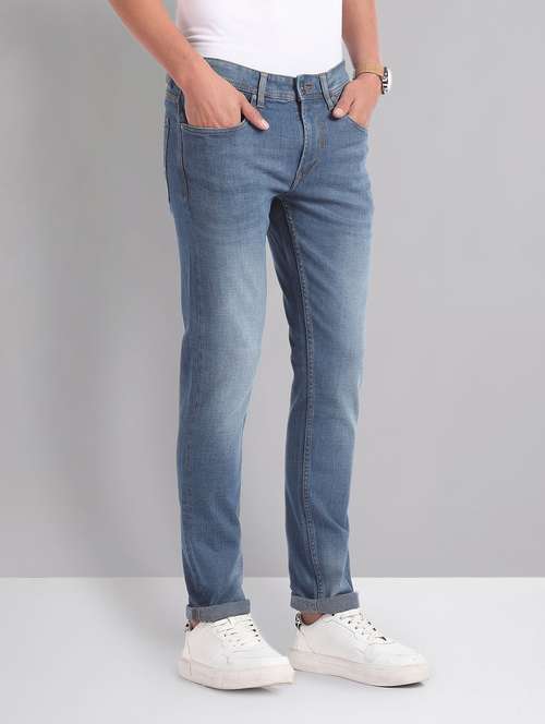 men mid-rise solid jean - 21252827 -  Standard Image - 0