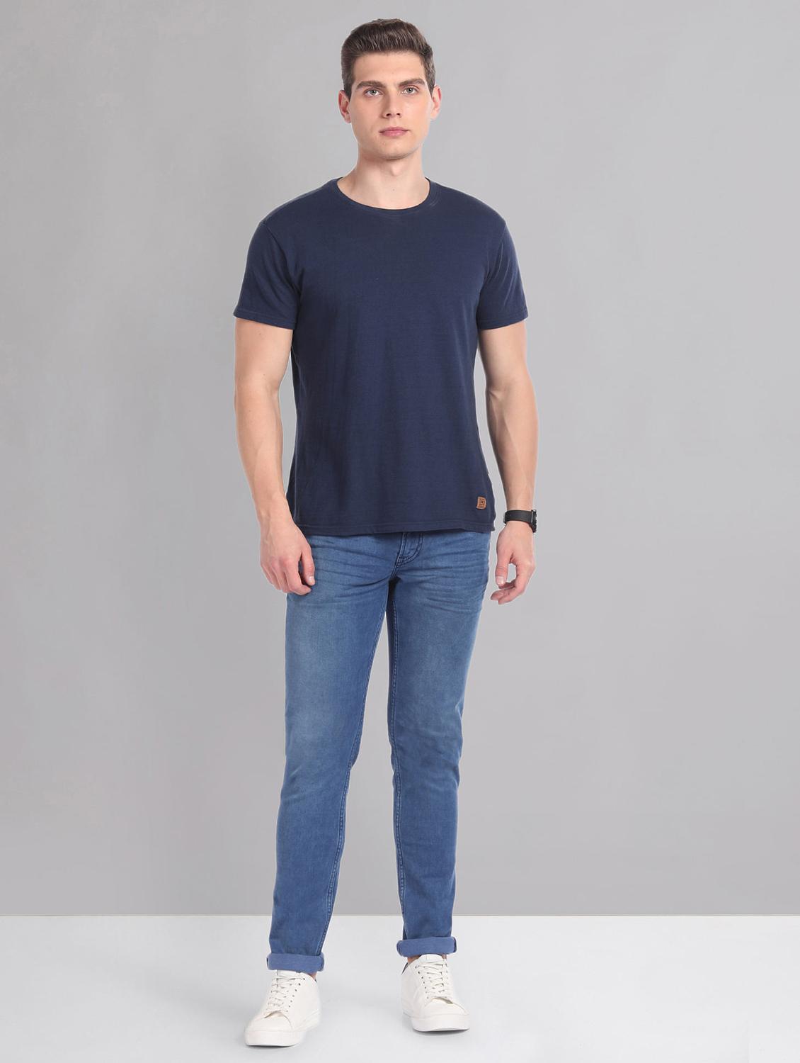 men mid rise plain jeans - 21252832 - Standard Image - 3