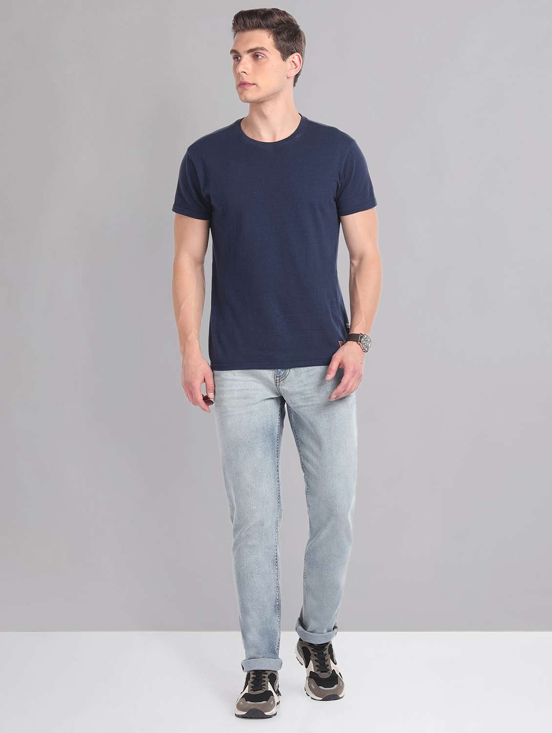 men mid-rise solid jean - 21252834 -  Standard Image - 3